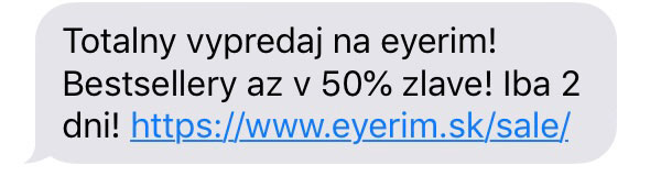 zaslanie sms